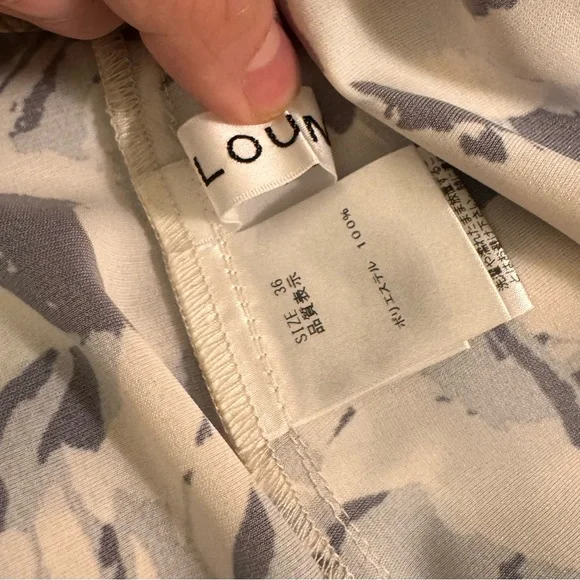 LOUNIE Japan Abstract Print Midi Dress - Size 36 (US S) - Tie Waist & Pockets - Picture 10 of 12